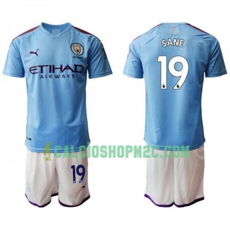 Manchester City SANE 19 Bambino Maglia Prima 2019/2020 Manica Corta (+ Pantaloncini)